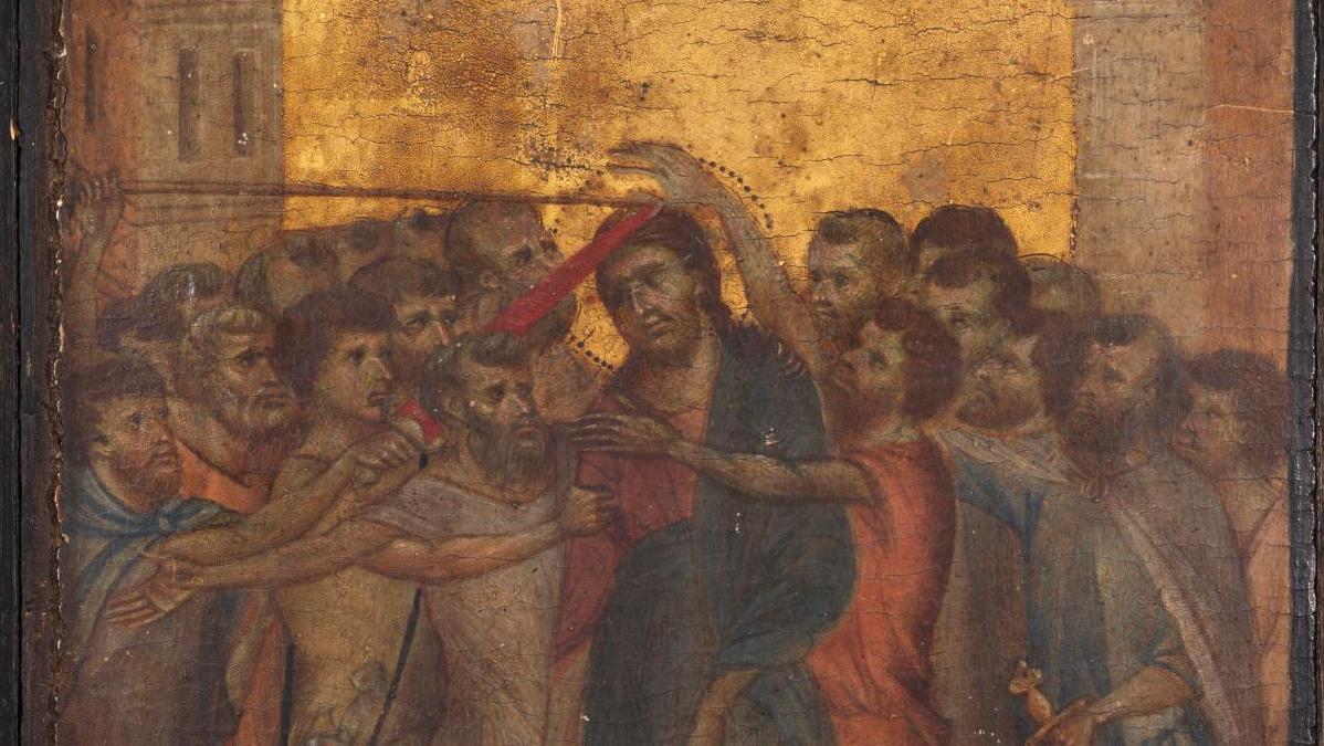 Cenni di Pepo, dit Cimabue (documenté en 1272, mort en 1302), Le Christ moqué, élément... Deux primitifs redécouverts : Cimabue et le maître de Vyssi Brod