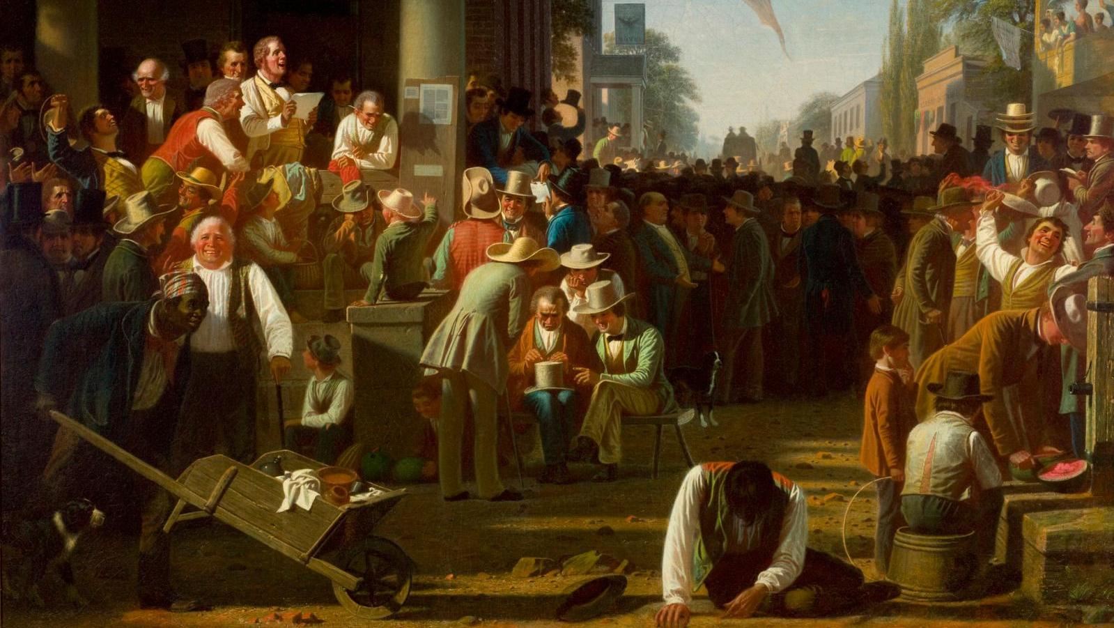 George Caleb Bingham (1818-1879), Le Verdict du peuple, 185455, huile sur toile,... Un tableau prémonitoire