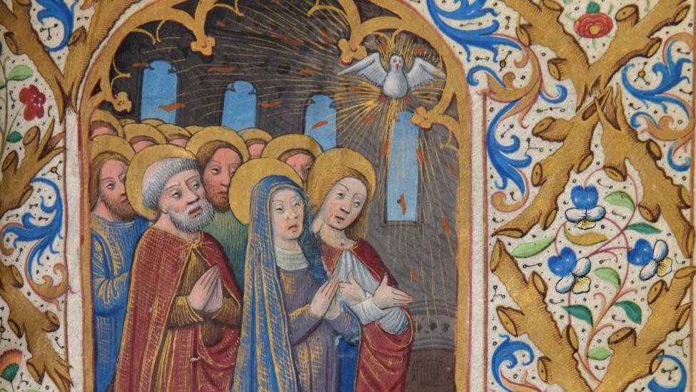 Vers 1480. Livres d’heures manuscrit à l’usage du diocèse de Paris, un volume in-8o... À l’heure du retour des enchères