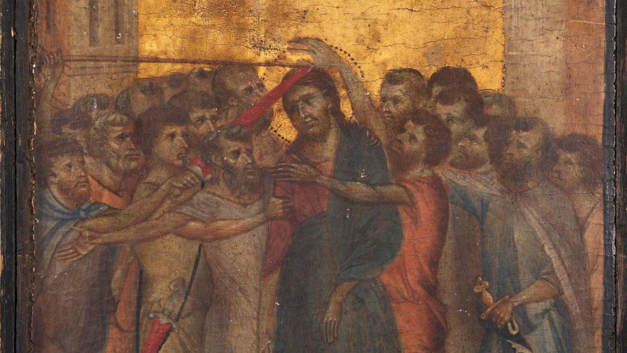 Cenni di Pepo, dit Cimabue (connu de 1272 à 1302), Le Christ moqué, peinture à l’œuf...   Et Cimabue fut… 