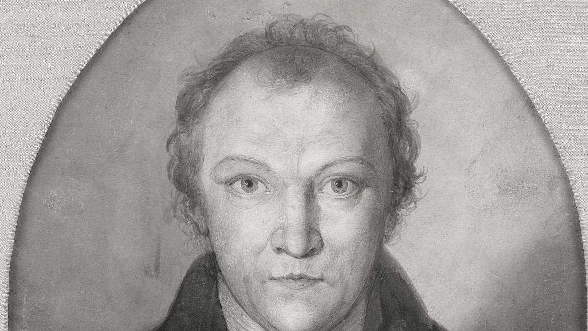 William Blake, Autoportrait, 1802, crayon et lavis, 24,3 x 20,1 cm Les infinies libertés de William Blake à la Tate Britain