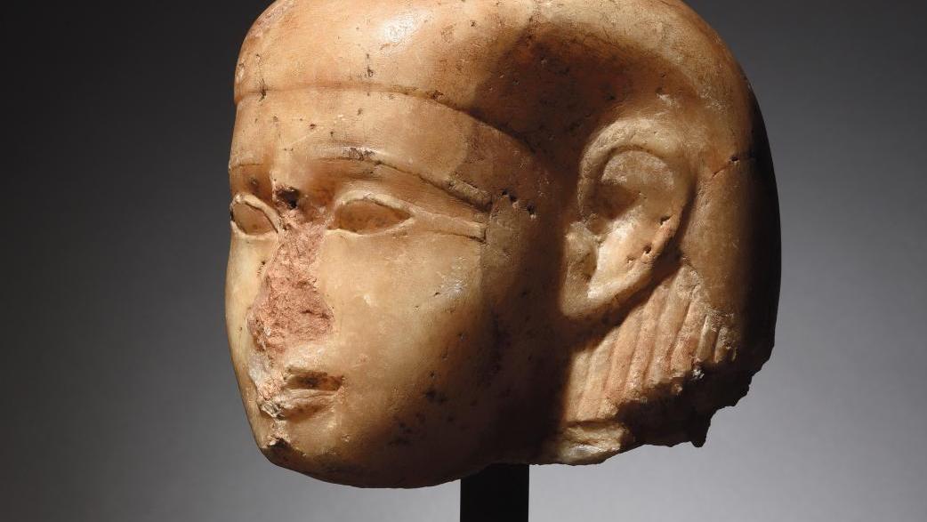 Égypte, tête masculine, fin du Moyen-Empire (vers 2060-vers 1770 av. J.-C.), albâtre,... Vérité, rien que la Vérité