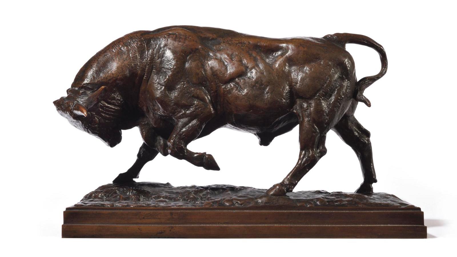 Antoine-Louis Barye (1795-1875), Taureau debout (première version), épreuve en bronze... Barye, une collection hommage