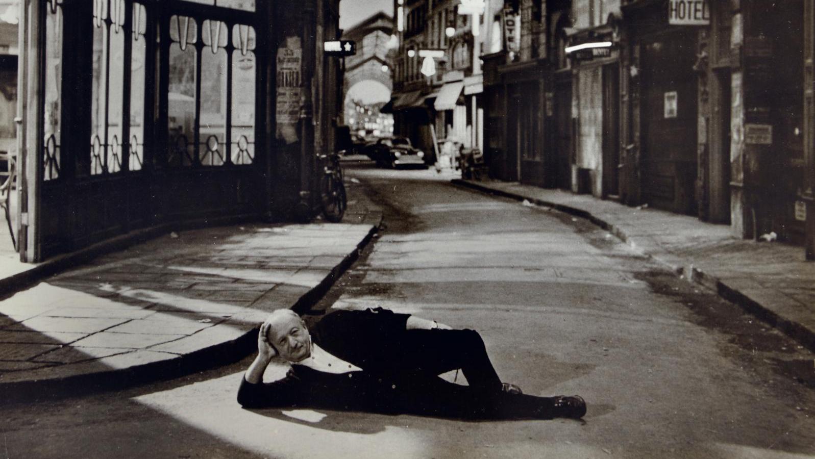 Alexandre Trauner (1906-1933), Trauner lying down on a set of a Paris street for... Trauner: A Cinema Icon Under the Hammer 