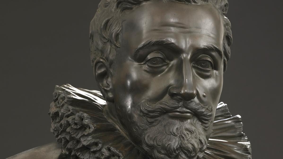 Attribué à Francesco Bordoni (vers 1574-1654), Portrait de Paul Phélypeaux, seigneur... Enquête en terre de bronze