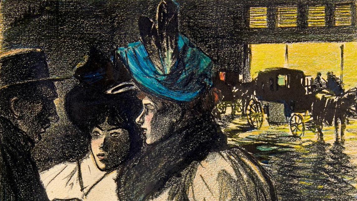 Théophile-Alexandre Steinlen (1859-1923), dessin original pour le Rire, n°65, 1er... Collections Jean-Claude Delauney