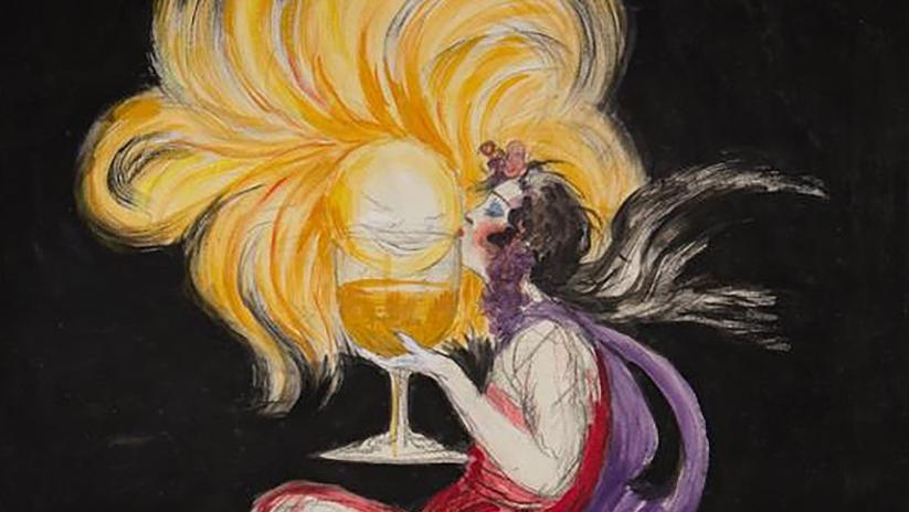 Leonetto Cappiello (1875-1942), Cognac Monnet, «du soleil dans un verre», 1923, gouache... Lorsque l’affiche faisait la loi