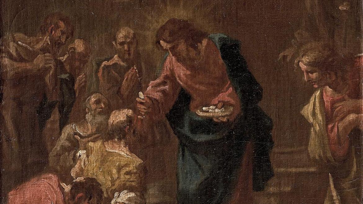 Sebastiano Ricci (1659-1734), La Communion des apôtres, huile sur toile, 49,5 x 37 cm.... Une Communion de Ricci très attendue