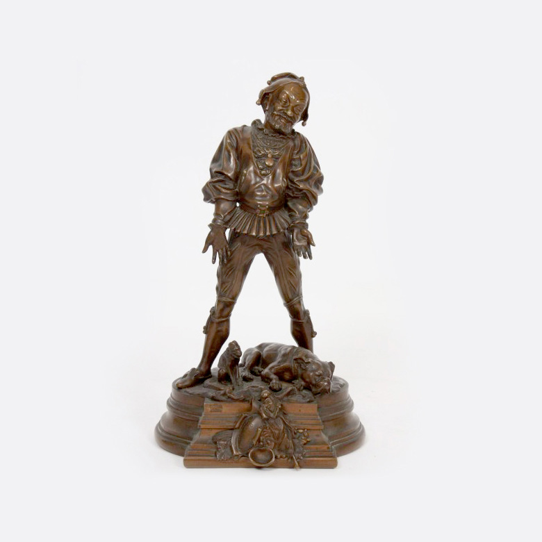 2 728 € Le Magicien, bronze signé de A. Barrye, XIXe siècle, 40 x 22 cm. Hôtel des ventes de Chantilly, 26 octobre 2014. Hôtel des Ventes 