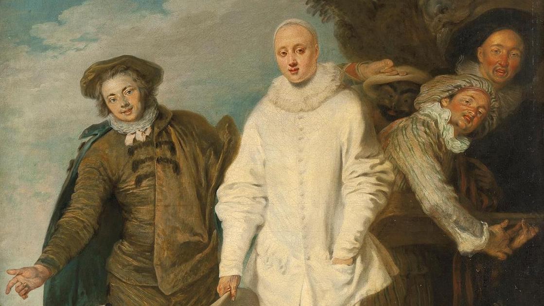 1 305 000 € Antoine Watteau (1684-1721) et un proche suiveur, Cinq personnages de... Cote : la commedia dell’arte