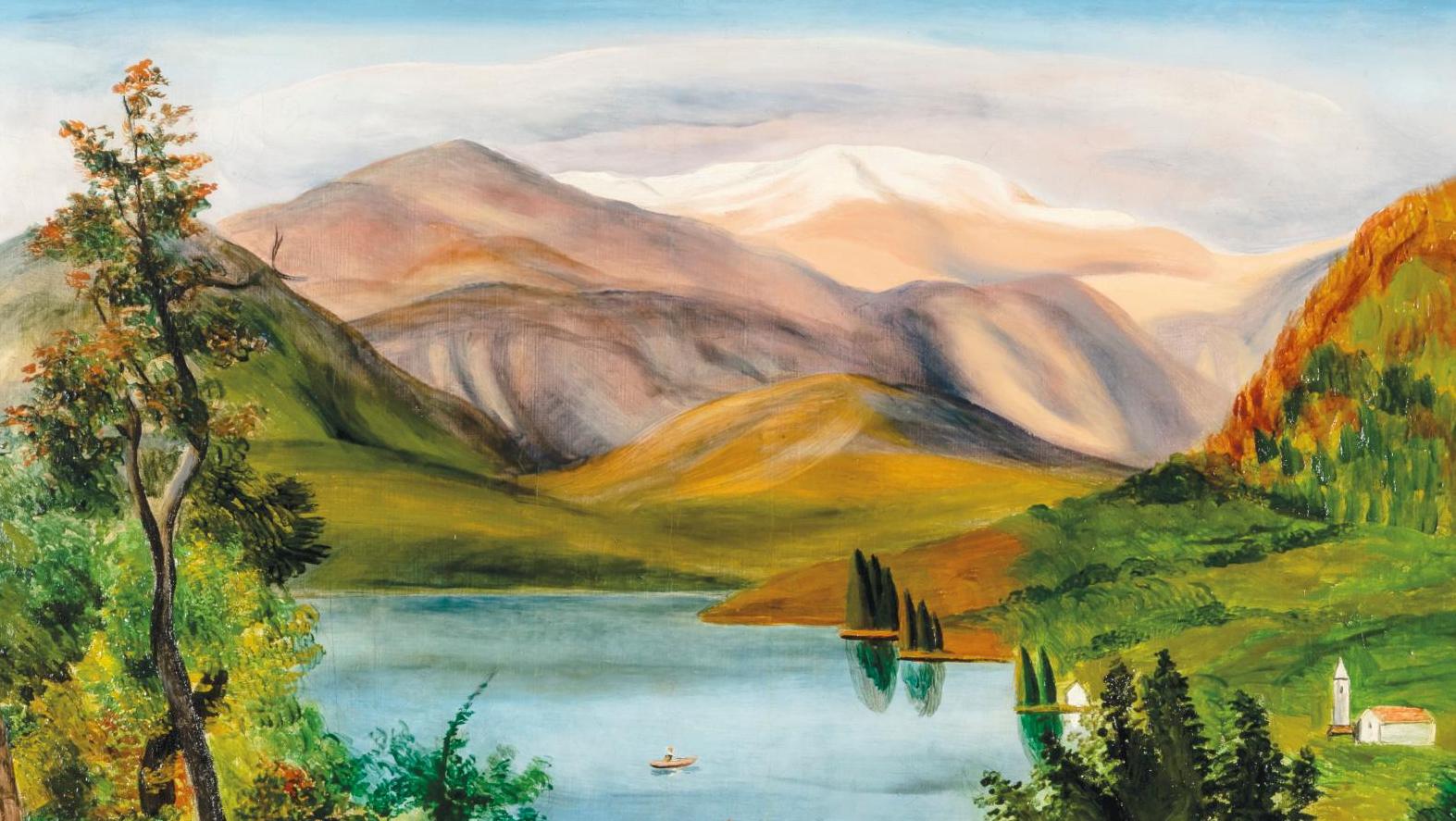 Moïse Kisling (1891-1953), Le Lac d’Orta, vers 1922, huile sur toile, 54 x 65 cm.... Le paysage décliné par Kisling, Guillaumin et Chabaud