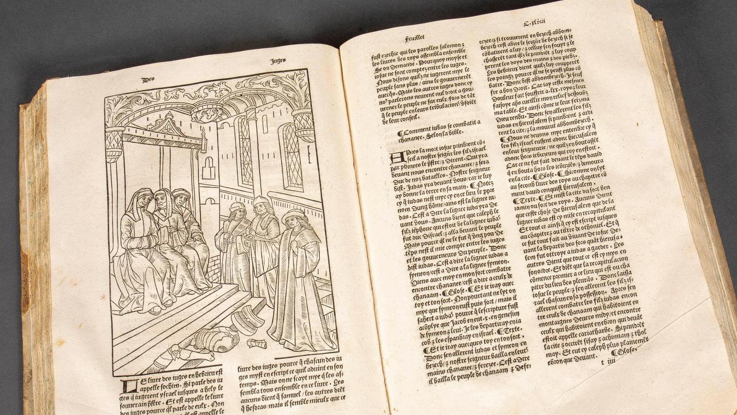 Bible historiée en français, premier volume de l’Ancien Testament, Paris, Antoine... Bible de la Renaissance