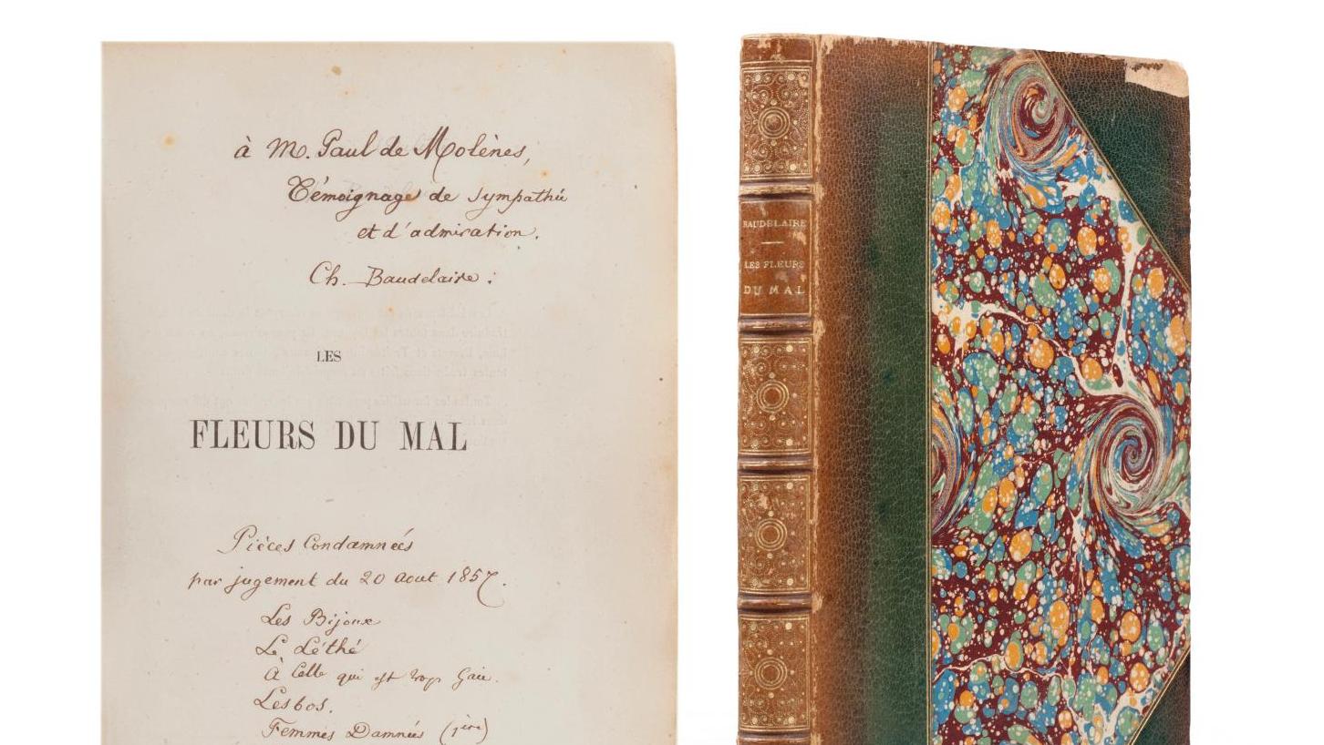 Charles Baudelaire (1821-1867), Les Fleurs du mal (Paris, Poulet-Lalassis et de Broise,... Des fleurs condamnées