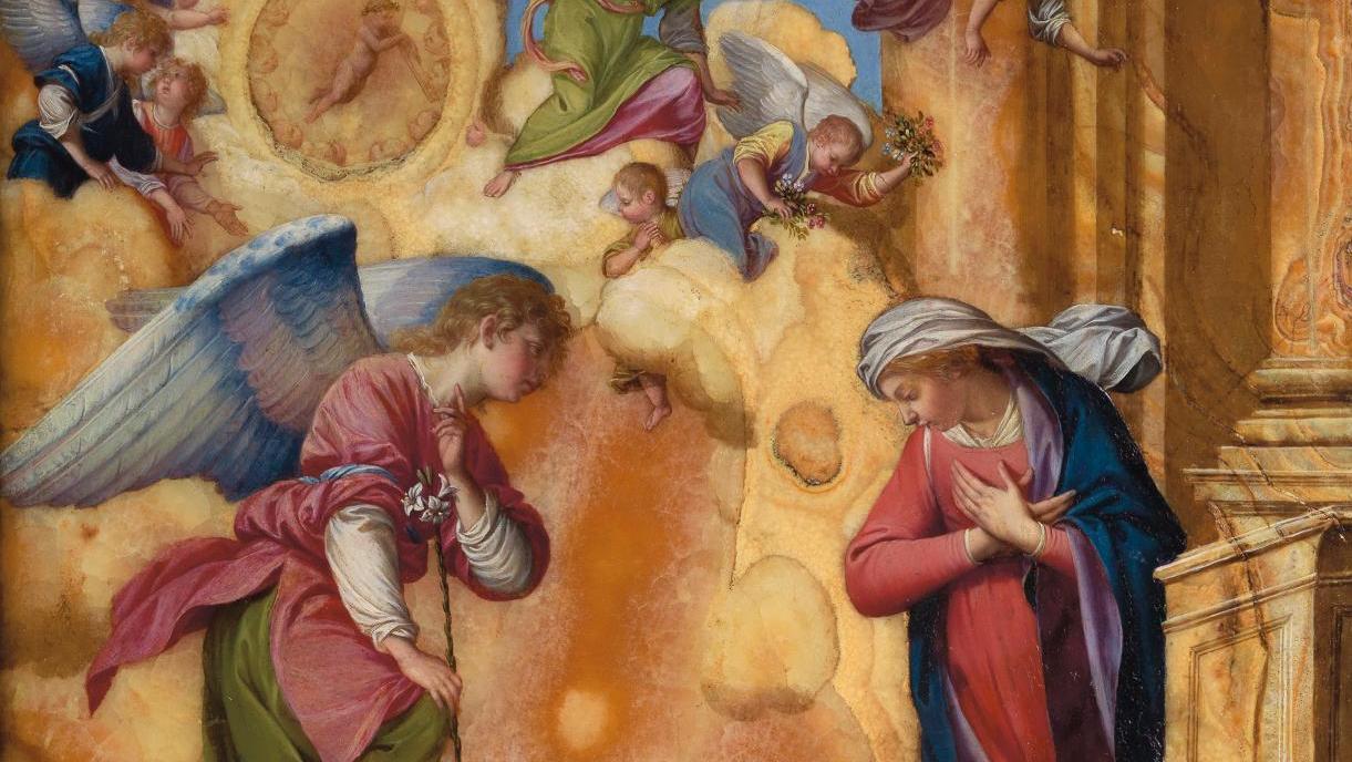 Orazio Gentileschi (Pisa, 1563-London, 1639), The Annunciation, ca. 1600-1605, oil... Alana Collection: The Italian Exception