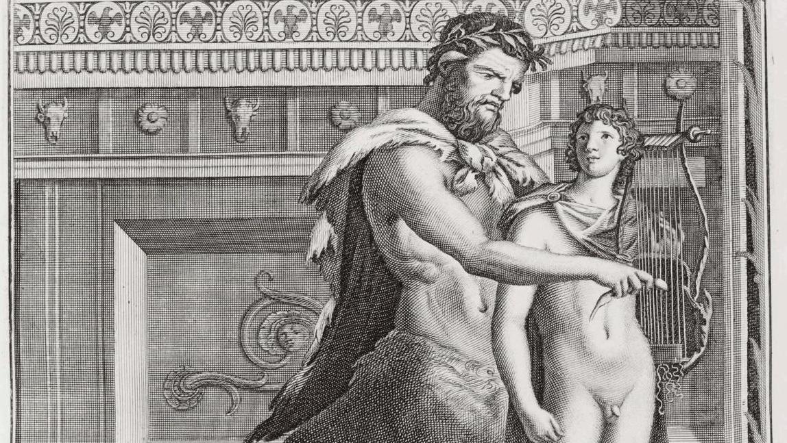 Achille et le Centaure, in Le Pitture antiche d’Ercolano, Naples, 1757. Faux et faussaires par Jean-Louis Gaillemin