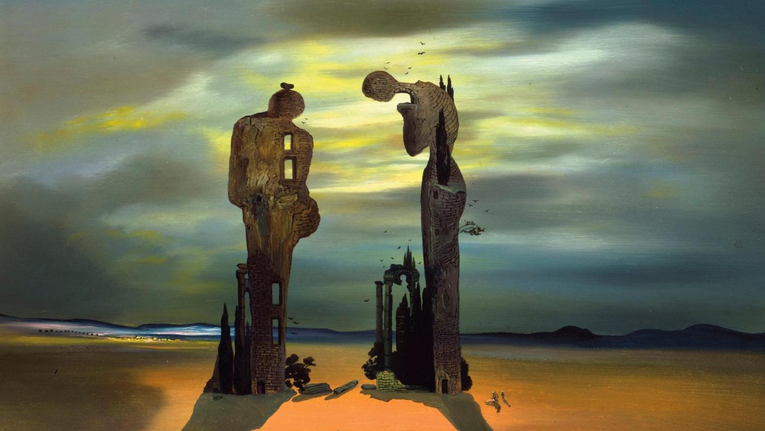 Salvador Dalí, Réminiscence archéologique de L’Angélus de Millet, 1933-1935, huile... Van Gogh Museum : Jean-François Millet.  Semer les graines de l’art moderne