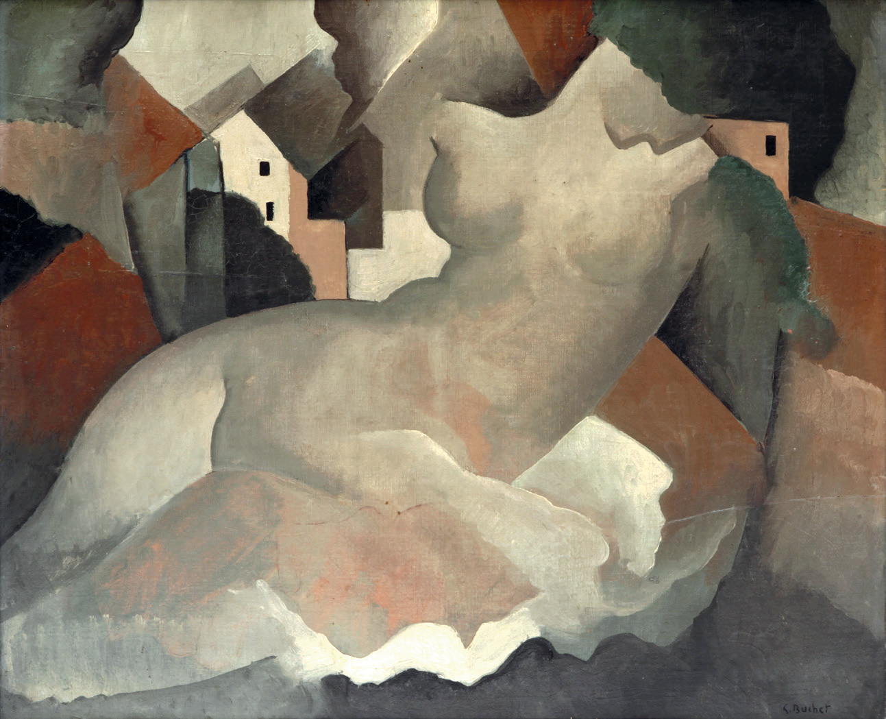 Gustave Buchet (1888-1963), Nu dans un paysage, 1929, 43,5 x 52 cm. Adjugé : 28 600 €