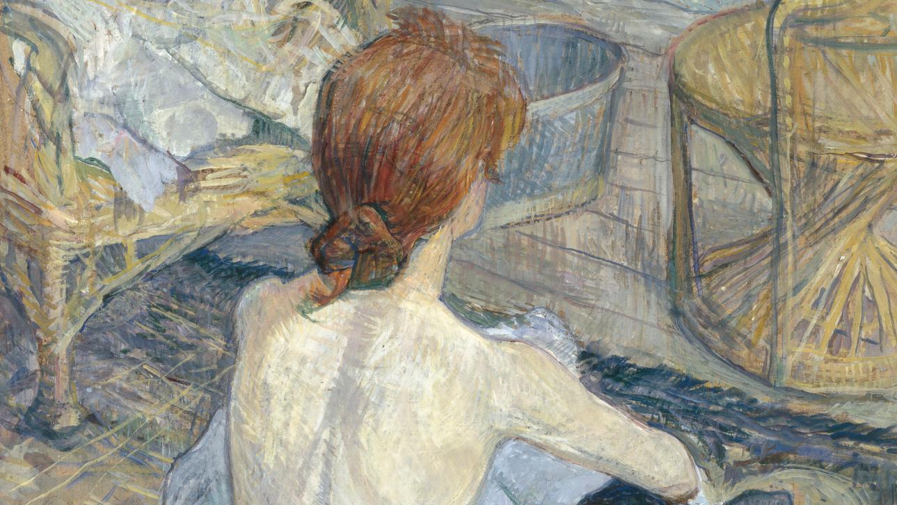 Rousse, 1889, huile sur carton, 67 x 54 cm.  Grand Palais : Respect, Monsieur Lautrec !