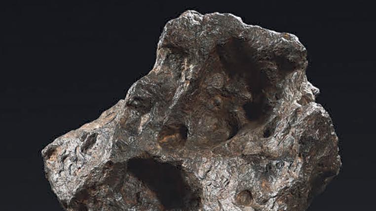 Saint-Aubin, France. Météorite sidérite octaédrite, âge terrestre 55 000 ans, âge... Objectif Terre 
