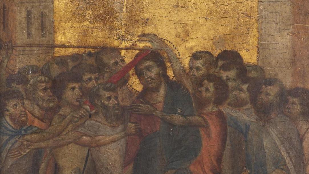 Cenni di Pepo, also known as Cimabue (known 1272 to 1302), Le Christ moqué (Christ... A Magisterial Bid for Cimabue in Senlis