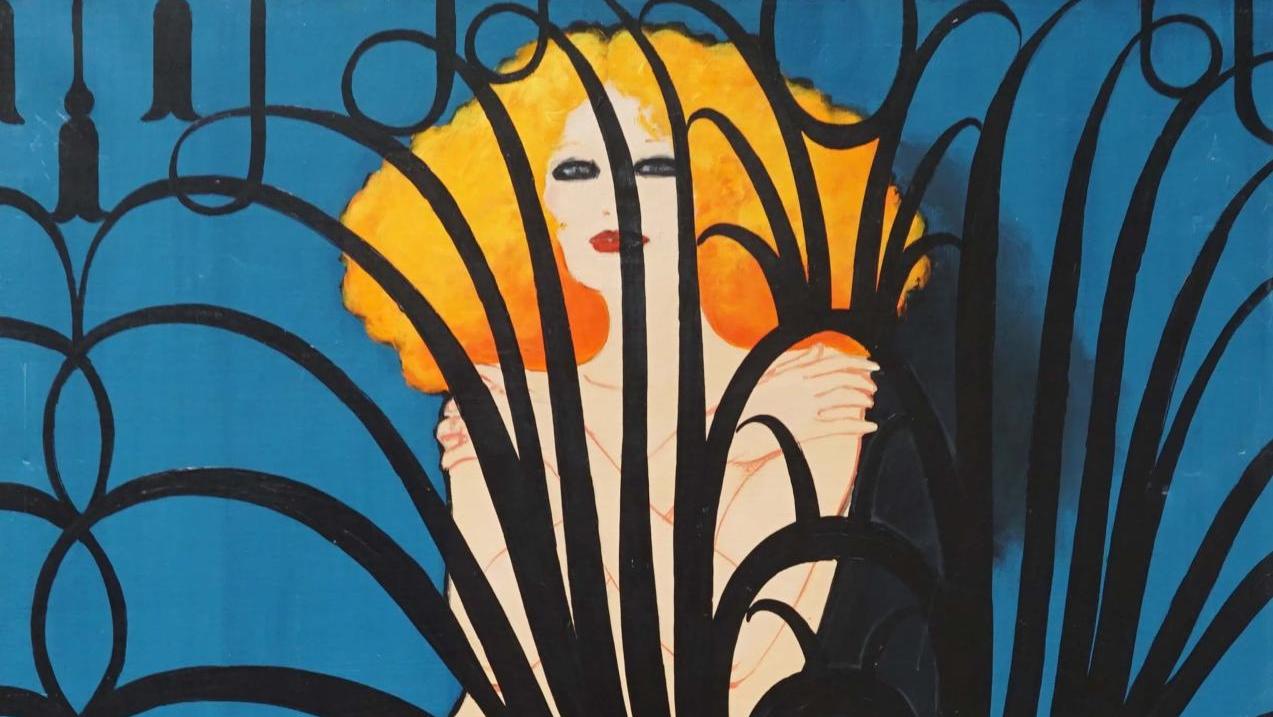 René Gruau (1909-2004), Femme à la chevelure rousse, oil on canvas, 100 x 81 cm.Result:... The Beauties and Their Illustrator 