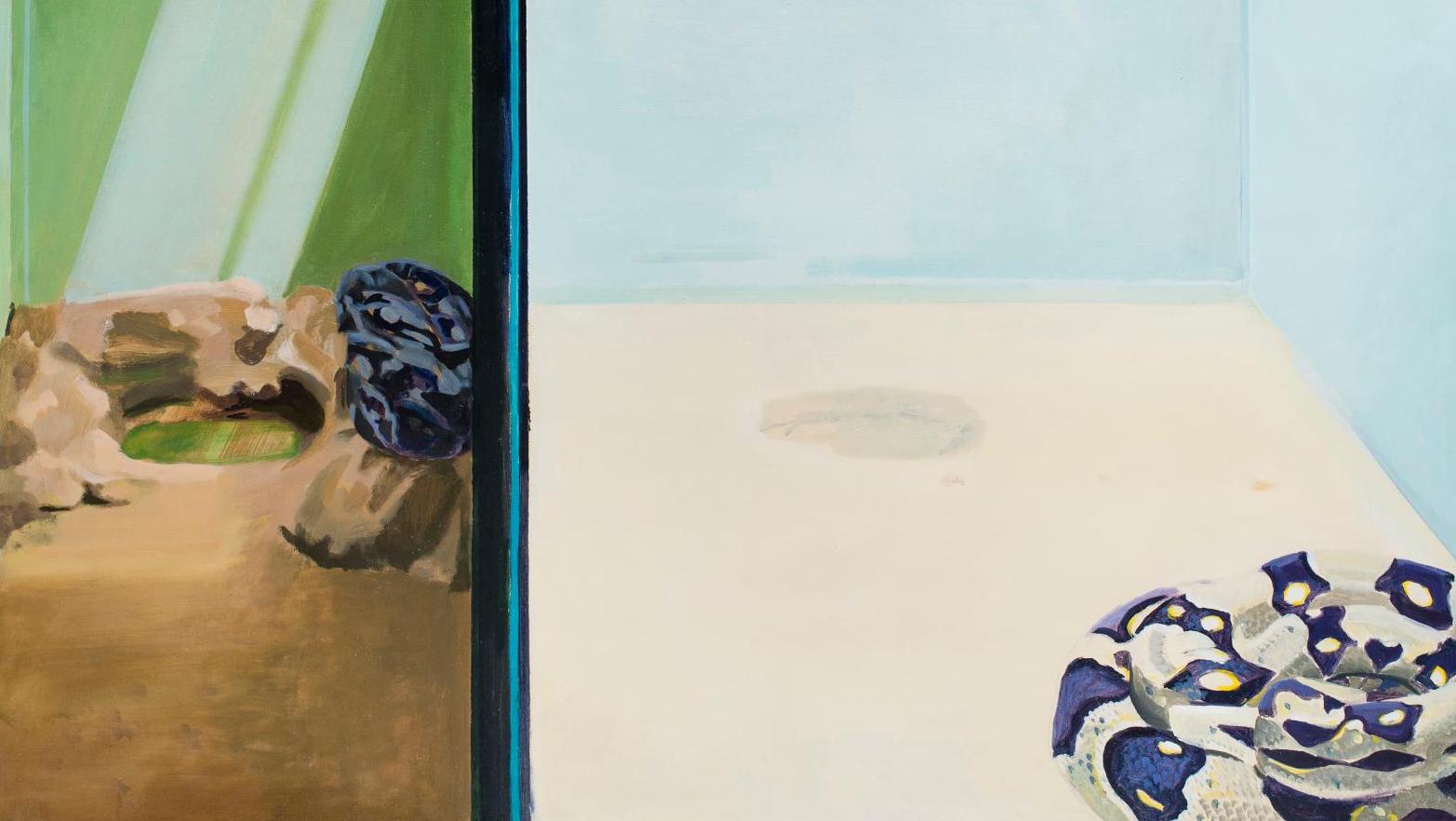 Gilles Aillaud (1928-2005), Deux serpents, 1964, huile sur toile, 81 x 130 cm (détail).... À l’heure de la FIAC Arts abstrait et contemporain sous le martea