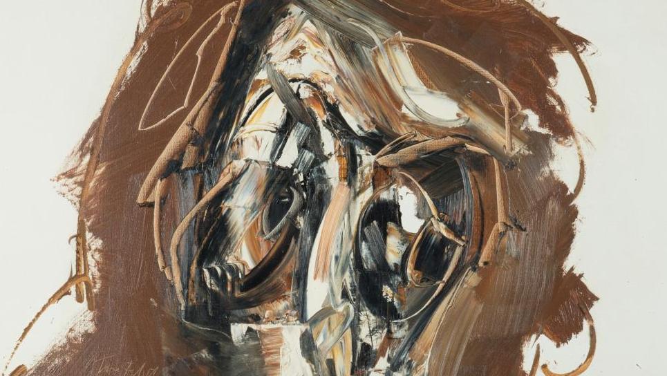 Antonio Saura (1930-1998), Baron, 1963, huile sur toile, 130 x 97 cm. Adjugé : 1... Les poulains de l’écurie Stadler