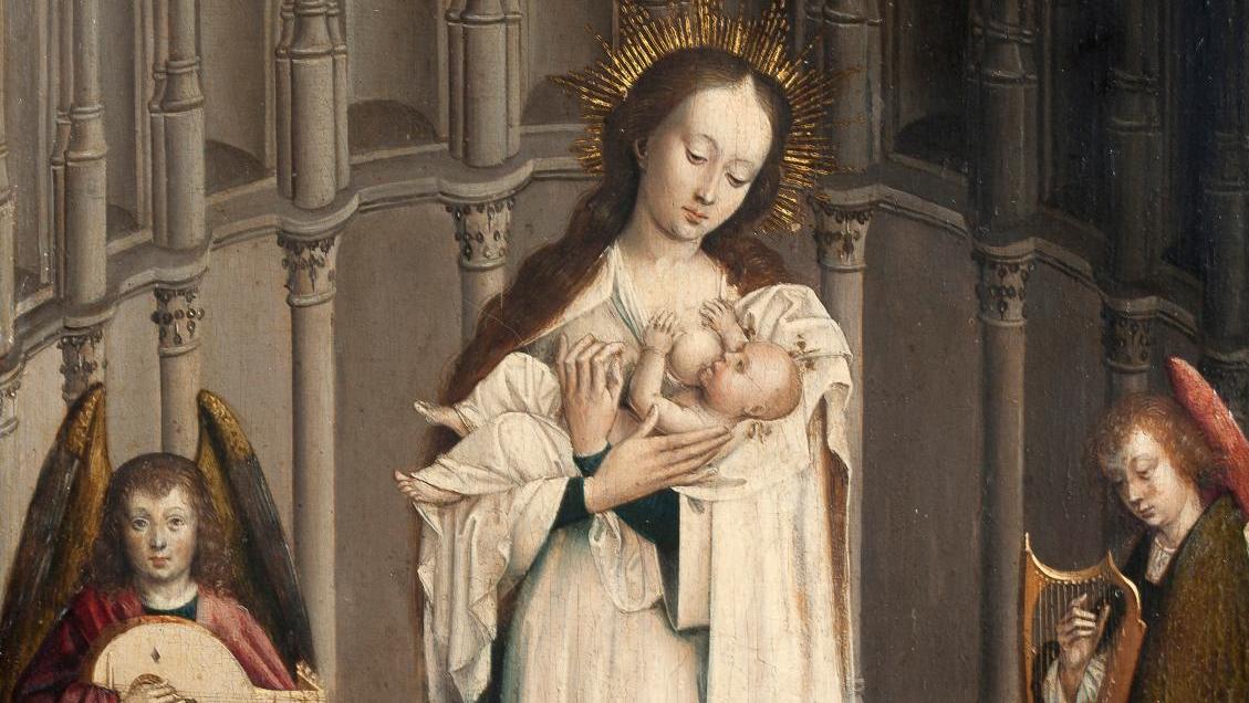Atelier de Robert Campin, dit le Maître de Flémalle, XVe siècle, La Vierge à l’Enfant... Réalisme flamand