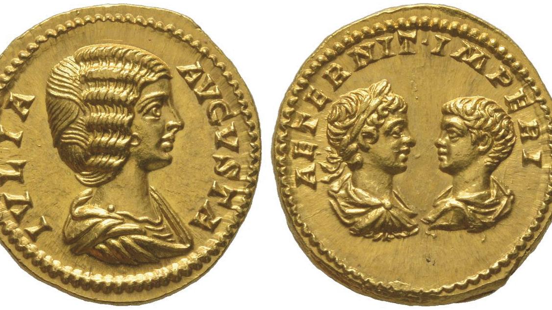 Septime Sévère (193-211), aureus, 196-211, poids : 7,14 g. Estimation : 100 000/120 000 €... Le mirage de l’or