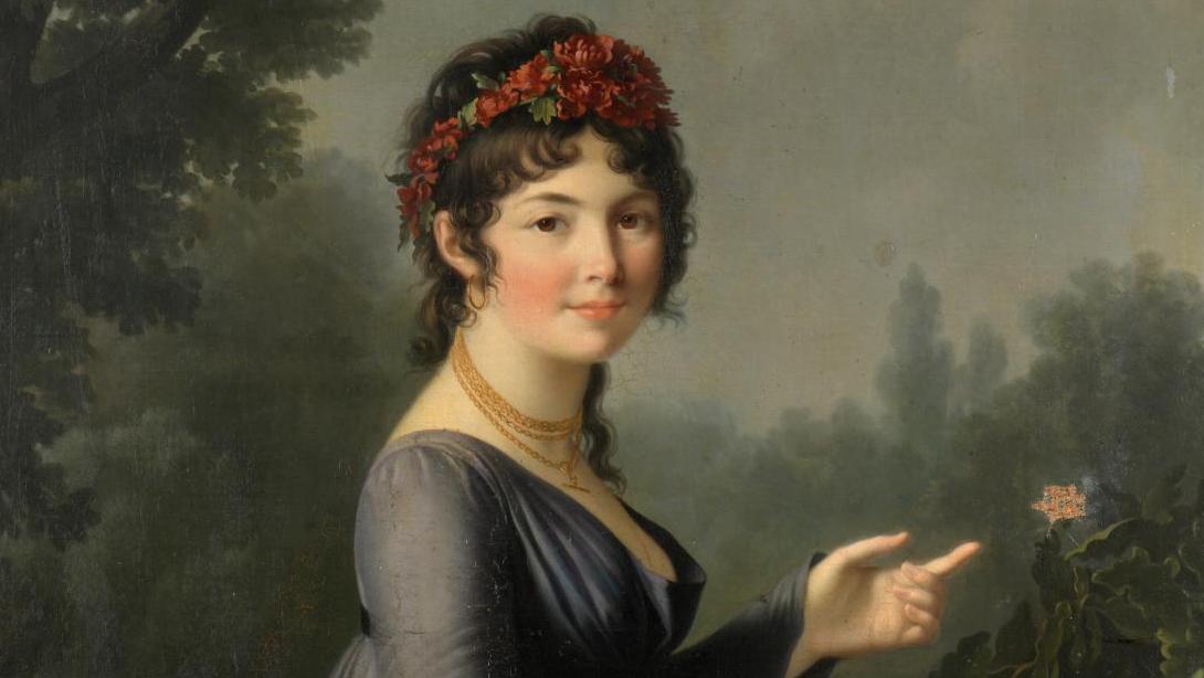 Le Portrait présumé de Marie-Geneviève Lemoine avec sa fille Anne Aglaé Deluchi,... De Baecque reprend le fonds de Leclere