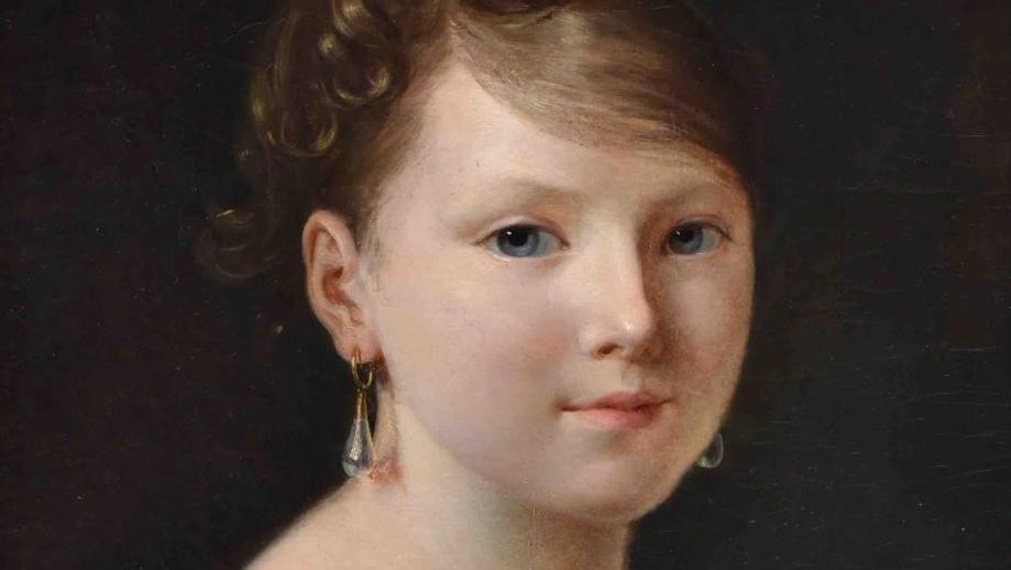 Constance Charpentier (1767-1849), Jeune fille à la perle, 1807, huile sur toile,... Femmes artistes : peintres et photographes