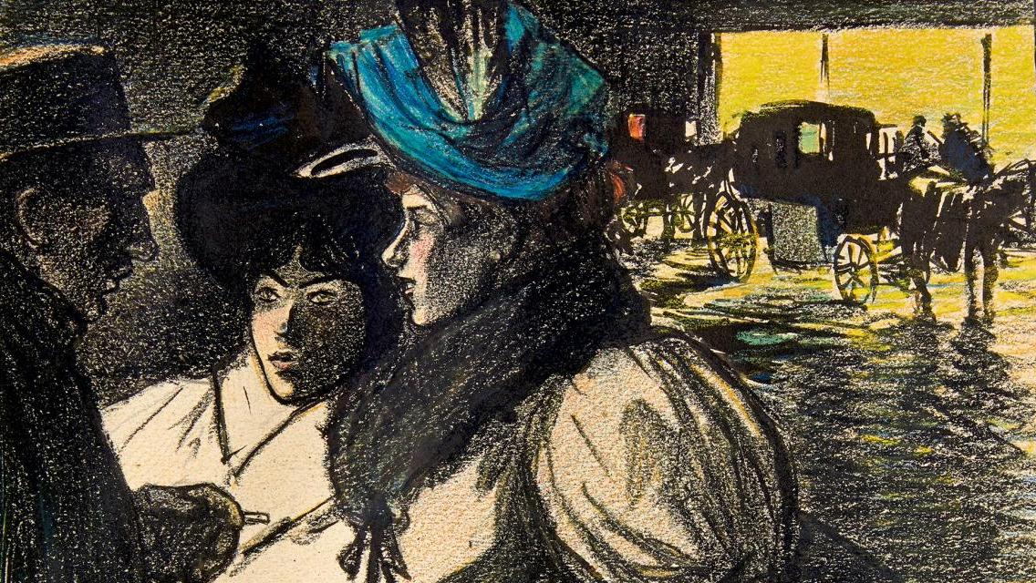 Nocturne, pour Le Rire n° 65 du 1er février 1896, crayon, crayon gras, crayons de... Chronique d’une fin de siècle à Orsay