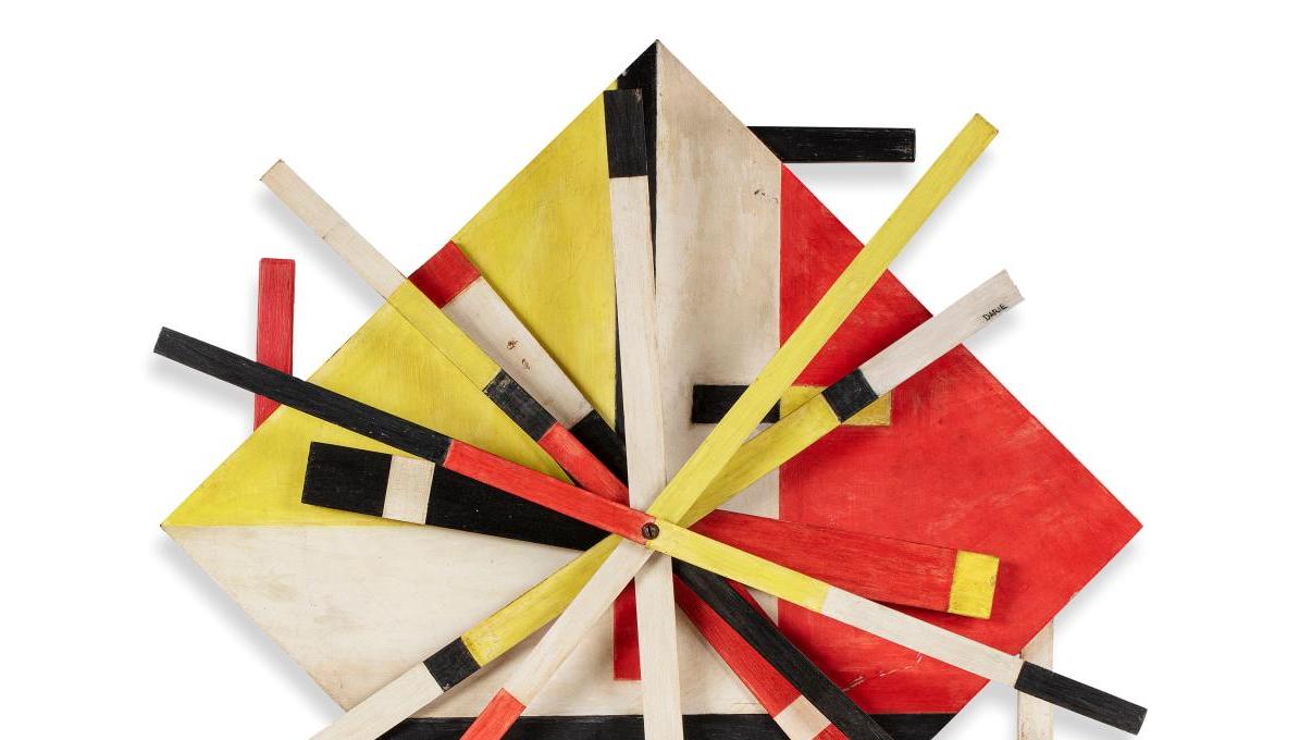 Sandu Darié (1908-1991), Estructura transformable, vers 1955, huile sur bois et vis... Les formes de l’abstraction