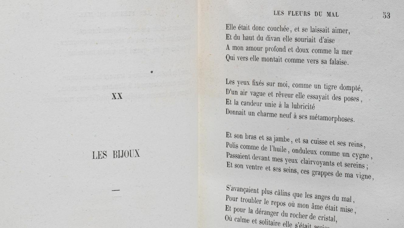 Charles Baudelaire (1821-1867), Les Fleurs du mal, Paris, 1857, original edition... By Baudelaire's Own Hand 