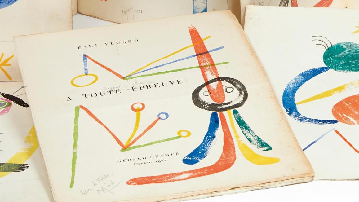 Paul Éluard (1895-1952), Joan Miró (1893-1983), À toute épreuve, Genève, Gérald Cramer,... Bibliothèque Kahn : 5,7 M€