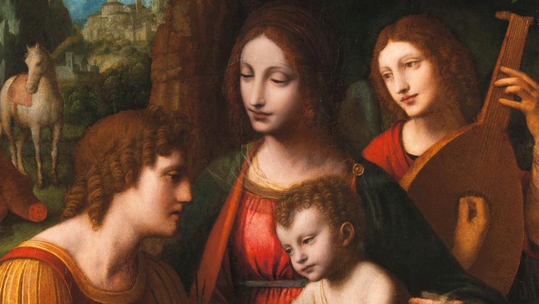 Bernardino Luini (autour de 1480-1532), Vierge à l’Enfant avec saint Georges et un... Musique des anges pour Bernardino Luini : 2,3 M€