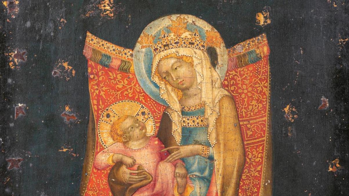 Master of Vyšší Brod (Bohemia, ca. 1350), Madonna and Child Enthroned, devotional... Vyšší Brod: A Master and a Masterpiece