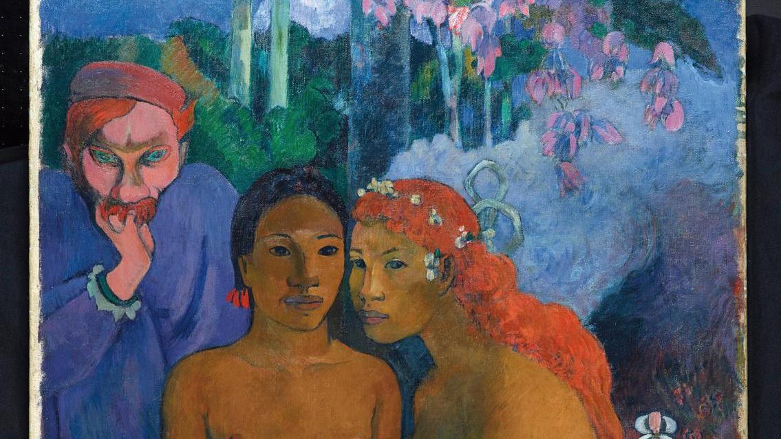 Paul Gauguin, Contes barbares, 1902, huile sur toile, 131,5 x 90,5 cm. © Museum Folkwang... Les Portraits de Gauguin à la National Gallery de Londres