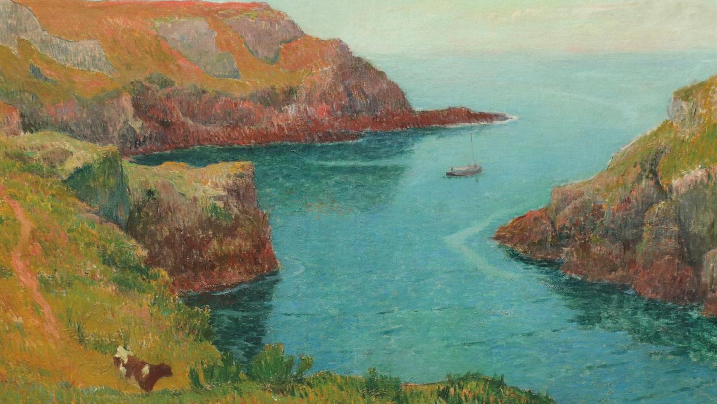 Henry Moret (1856-1913), Groix 1891, huile sur toile, 73 x 92 cm. Estimation : 2... La couleur en ligne de mire