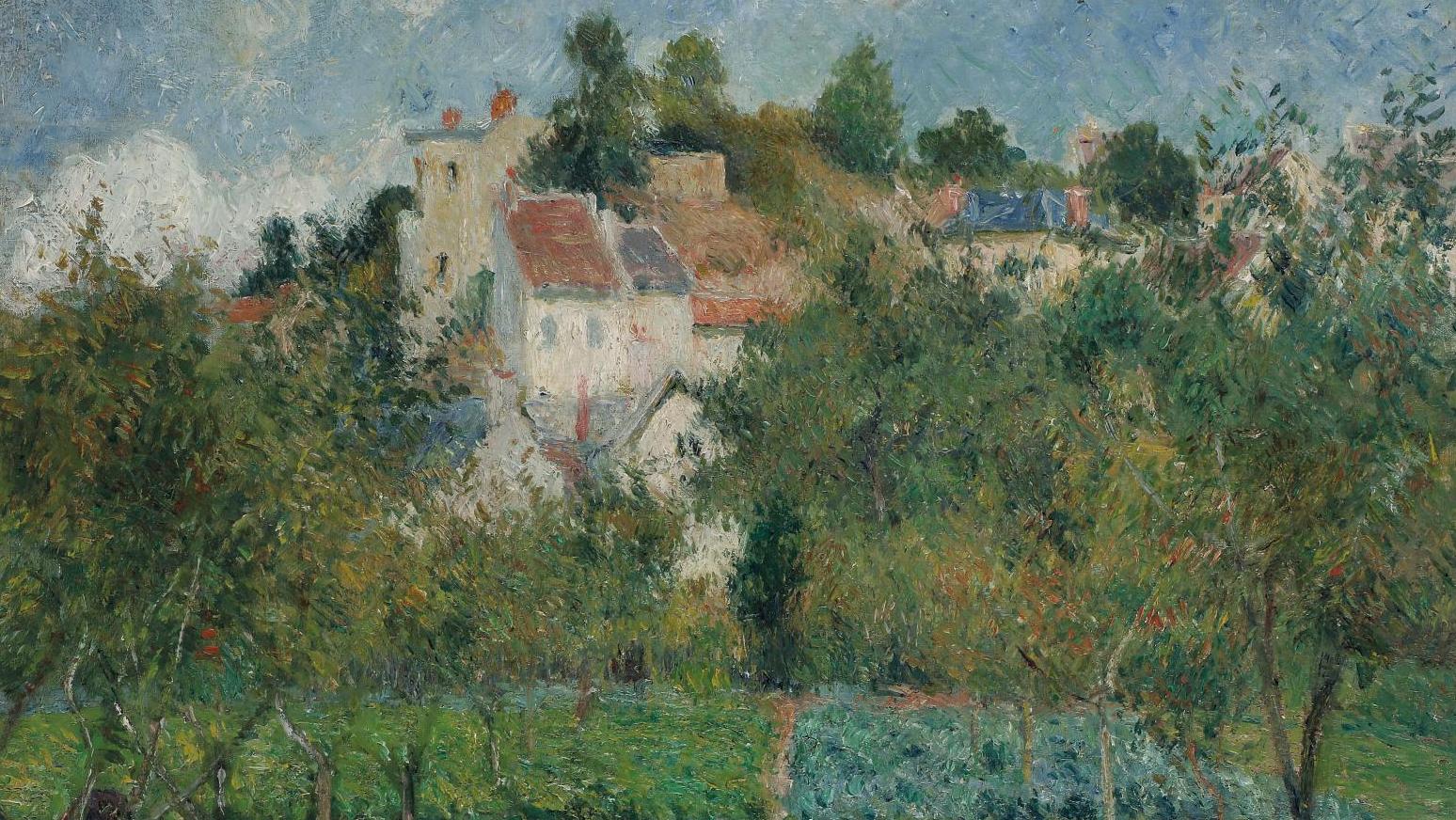Camille Pissarro (1830-1903), Le Jardin de Malbuisson, l’Hermitage, Pontoise, huile... L’Hermitage de Pissarro