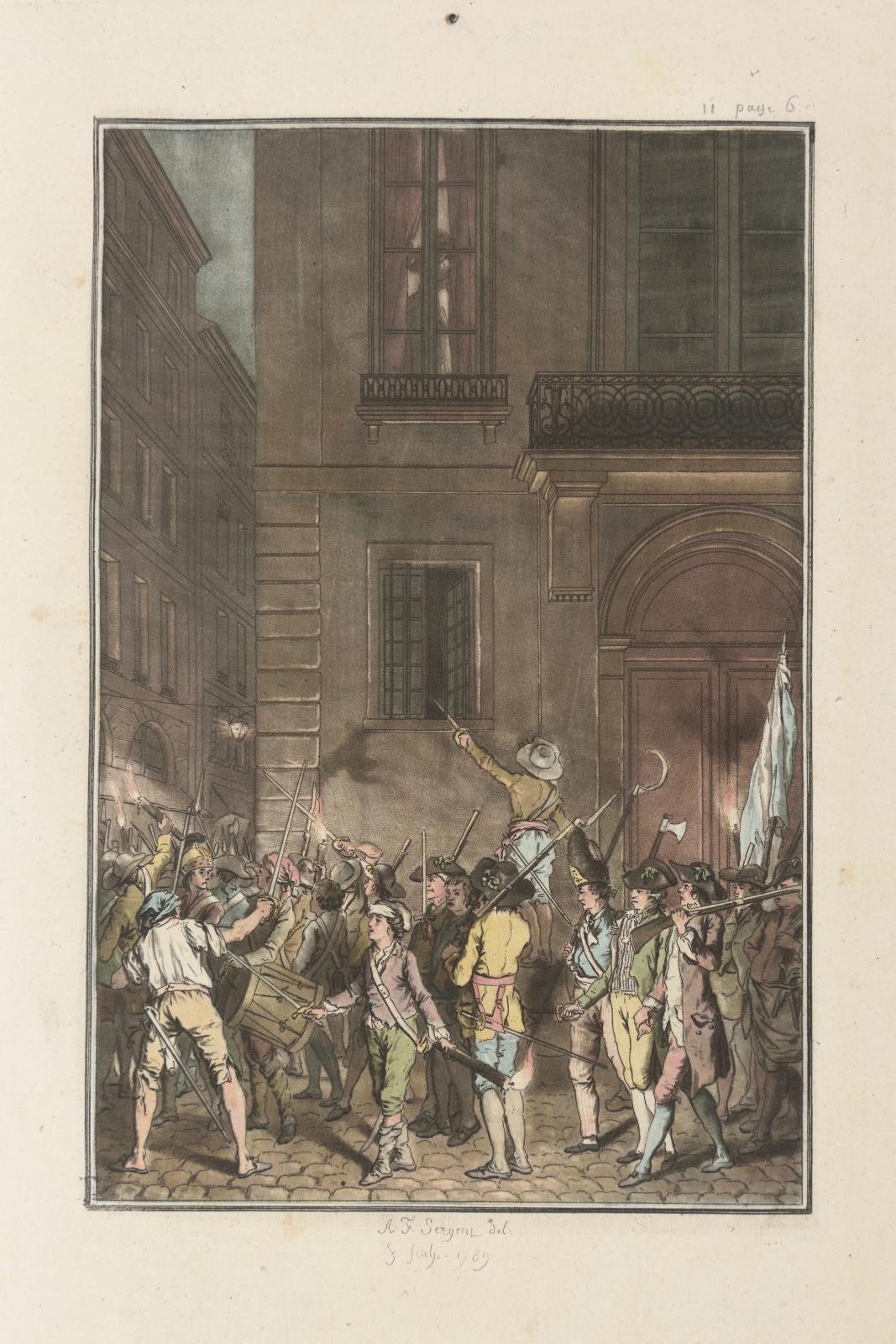 Dans ses Tableaux des révolutions de Paris, depuis le mois de juillet 1789, Antoine-François Sergent, dit Sergent-Marceau (1751-1847), mon
