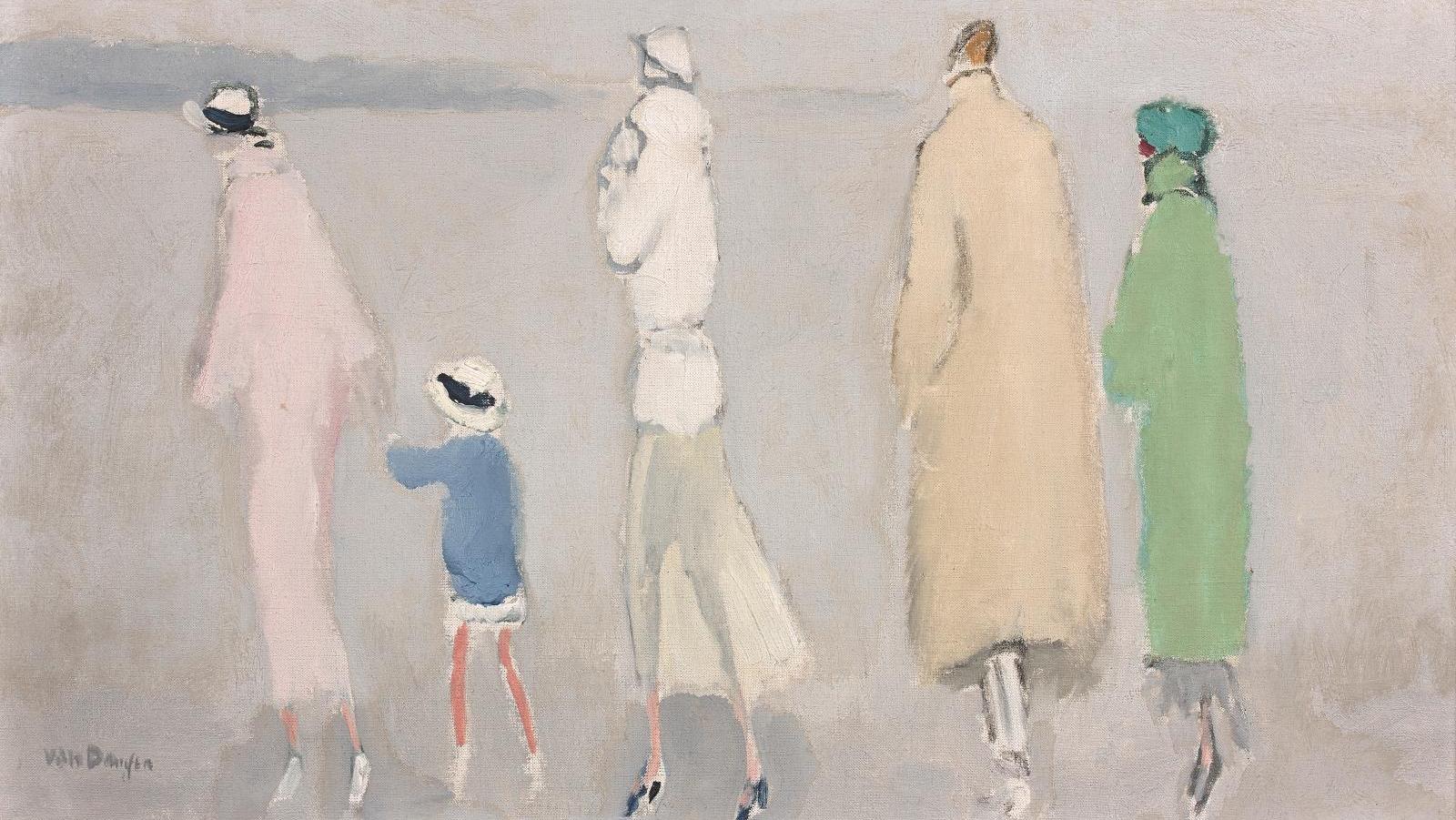 Kees van Dongen (1877-1968), New Arrivals, oil on canvas, ca. 1922-1925, 33 x 55... Van Dongen in Deauville, King of the Boardwalk