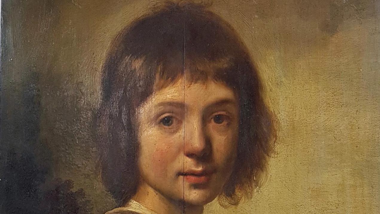 Attribué à Jacob Gerritsz. Cuyp (1594-1651), Portrait d’enfant à la rose, panneau... L’enfance vue par les peintres hollandais