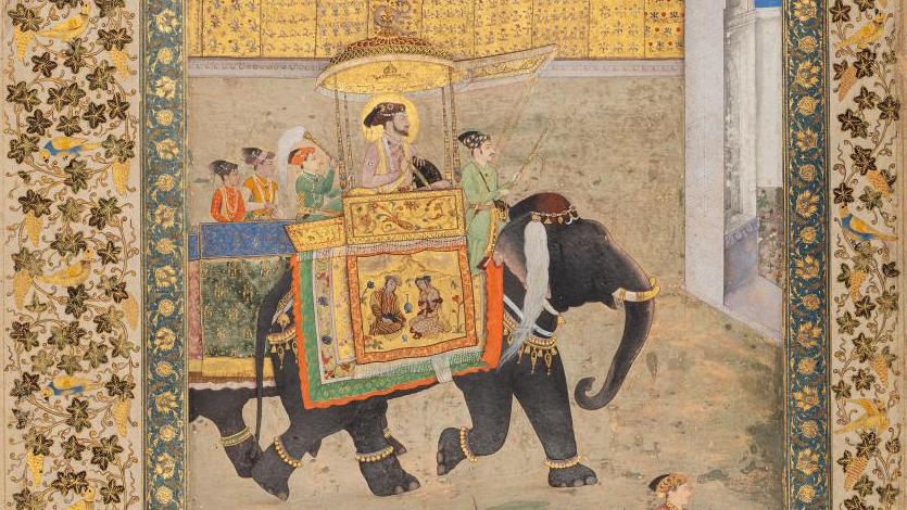 Inde, art moghol, 1630-1631. Illustration de la vie de Shâh Jahân entrant dans son... La magie indo-moghole a opéré