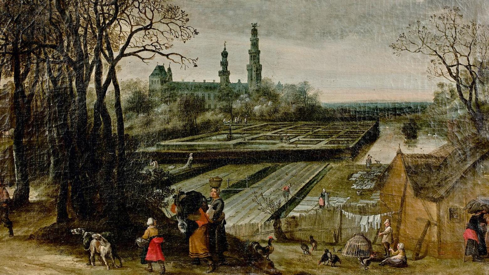 Pieter Snayers (1592-1663/66), Allégorie du printemps ou le Blanchiment du linge... Les trois saisons d’un peintre flamand