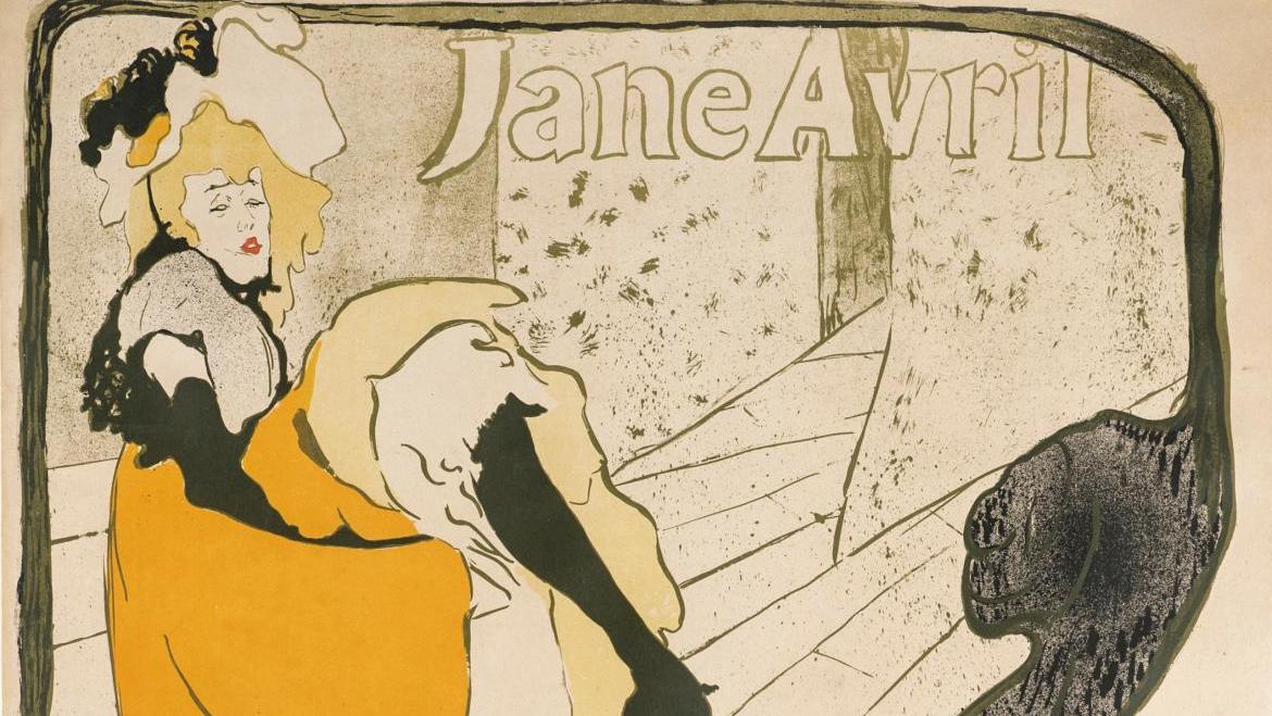 Henri de Toulouse-Lautrec (1864-1901), Jane Avril, 1893, affiche originale, premier... La bohème, ça voulait dire… «on est à Montmartre !»