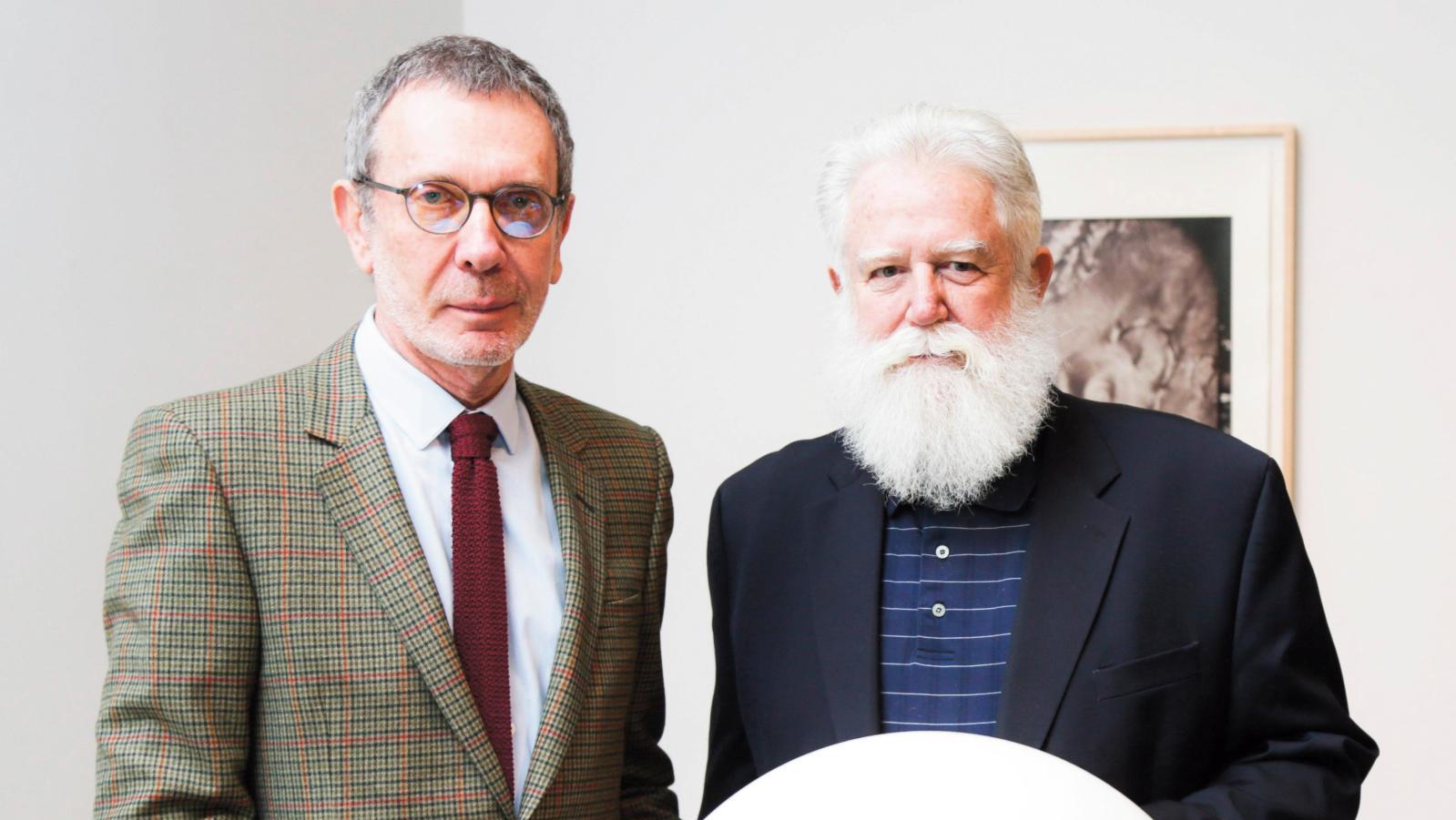 Arne Glimcher avec l’artiste James Turell (à droite).PHOTO : DAVID X PRUTTING/BF... Arne Glimcher, Pace ou la religion de l’art