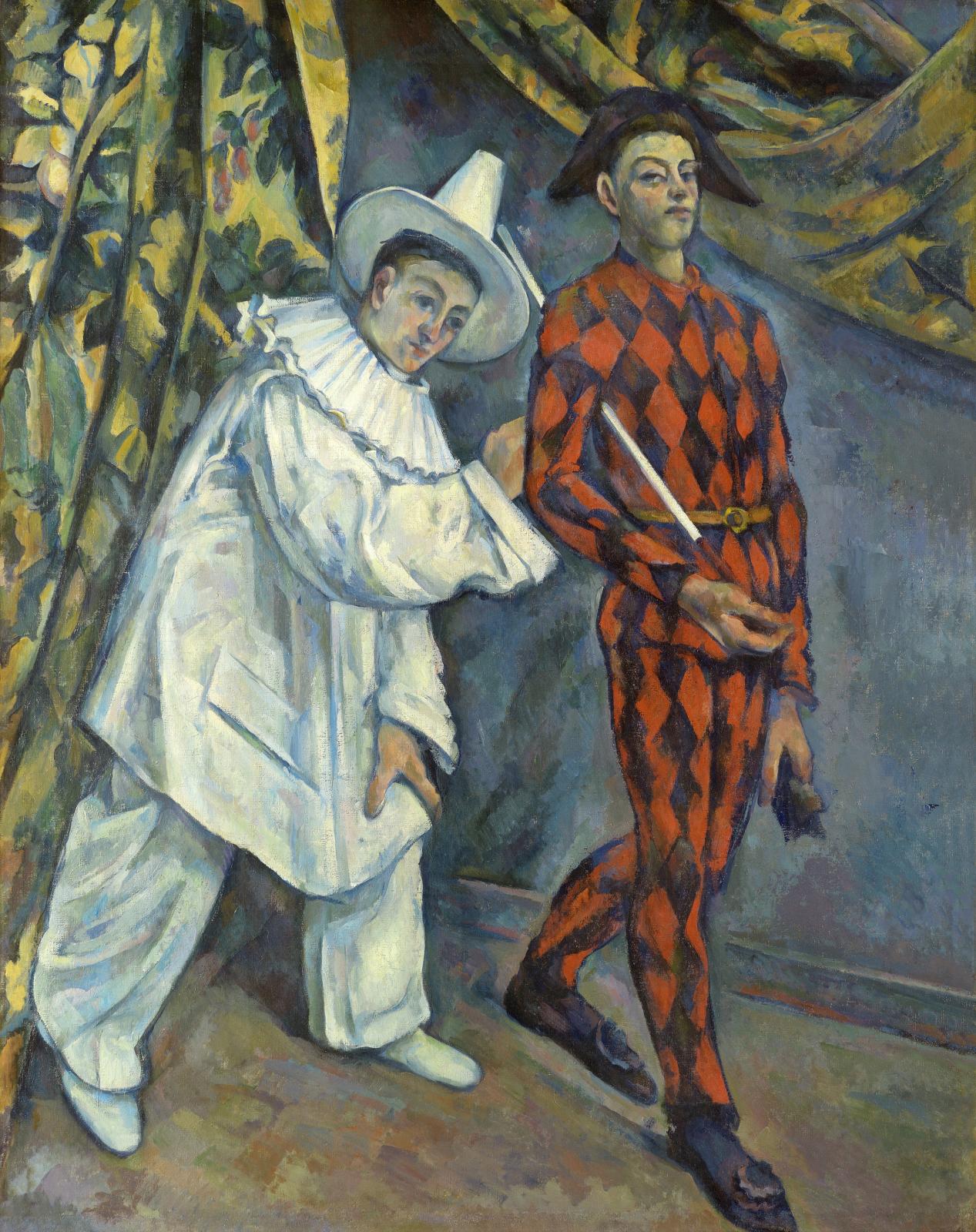 Paul Cézanne (1839-1906), Mardi gras (Pierrot et Arlequin), 1888-1890, huile sur toile, 102 x 81 cm, musée d’État des beaux-arts Pouchkine