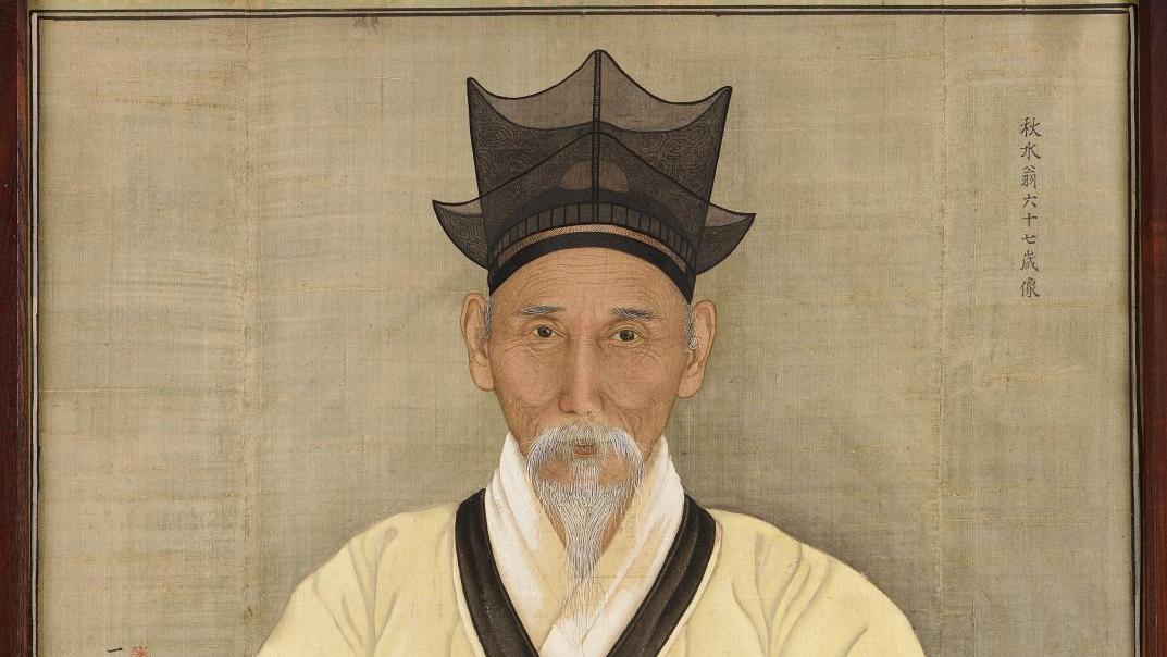 Chae Yongsin (1850-1941), Portrait de Kim Jedeok, 1921, 96 x 66 cm. © Musée folklorique... Centre cultuel de Corée :Tekkal, couleurs de Corée