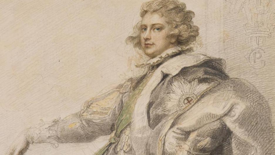 Richard Cosway (1742-1821), Portrait du prince de Galles, futur George IV, aquarelle,... Record du monde pour Richard Cosway